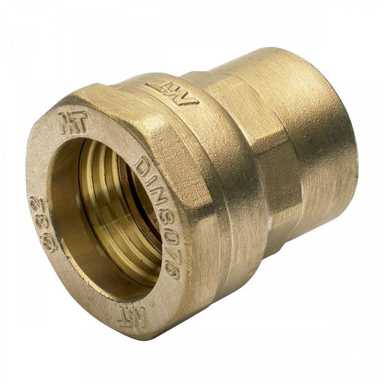 Racor recto rosca hembra PE latón 32x1"